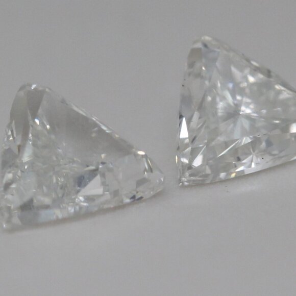 Triangle Natural Mined Diamond Studs 14K Gold (1.8 Ct G Si1) C54100019 - Picture 5 of 6